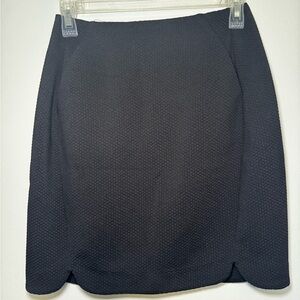 LC Lauren Conrad Black Textured Pencil Skirt